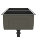 vidaXL fekete kézzel készült rozsdamentes acél mosogató