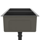 vidaXL fekete kézzel készült rozsdamentes acél mosogató