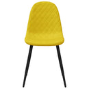 vidaXL 2 db mustársárga bársony étkezőszék