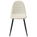 vidaXL 2 db krémfehér bársony étkezőszék