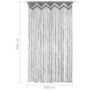 vidaXL antracitszürke makramé pamutfüggöny 140 x 240 cm