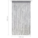 vidaXL antracitszürke makramé pamutfüggöny 140 x 240 cm