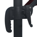 vidaXL bordó konzolos napernyő LED-világítással 400 x 300 cm