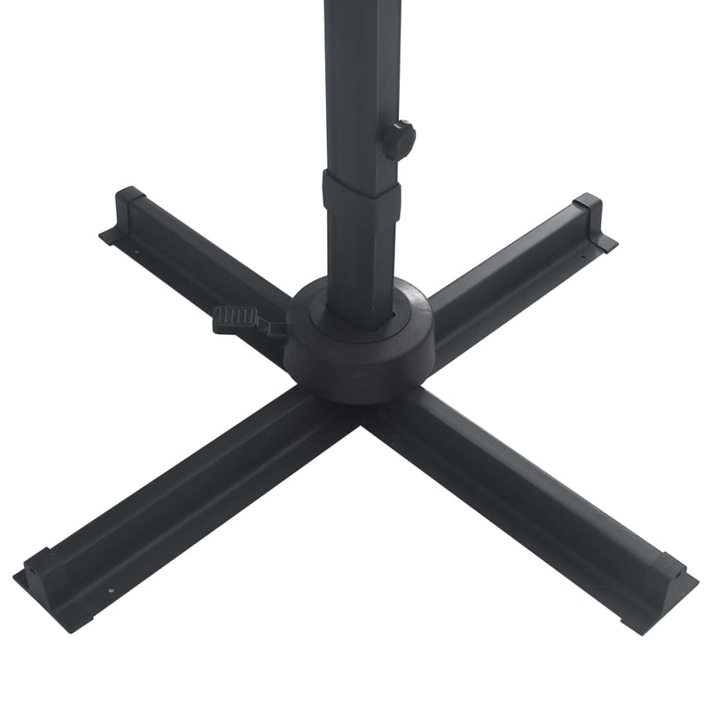 vidaXL terrakotta konzolos napernyő LED-világítással 400 x 300 cm