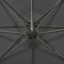 vidaXL antracitszürke konzolos napernyő rúddal és LED-fényekkel 300 cm