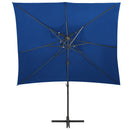 vidaXL azúrkék dupla tetejű konzolos napernyő 250 x 250 cm