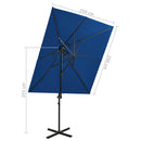vidaXL azúrkék dupla tetejű konzolos napernyő 250 x 250 cm
