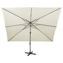 vidaXL homokszínű dupla tetejű konzolos napernyő 400 x 300 cm