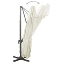 vidaXL homokszínű dupla tetejű konzolos napernyő 400 x 300 cm