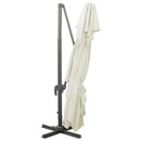 vidaXL homokszínű dupla tetejű konzolos napernyő 400 x 300 cm