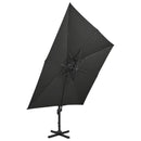 vidaXL fekete dupla tetejű konzolos napernyő 300 x 300 cm