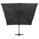 vidaXL fekete dupla tetejű konzolos napernyő 300 x 300 cm
