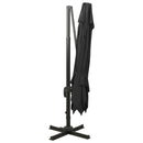 vidaXL fekete dupla tetejű konzolos napernyő 300 x 300 cm