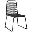 vidaXL 4 db fekete polyrattan kültéri szék