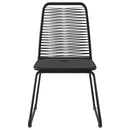 vidaXL 4 db fekete polyrattan kültéri szék