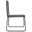 vidaXL 4 db fekete polyrattan kültéri szék