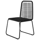 vidaXL 4 db fekete polyrattan kültéri szék