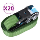 vidaXL 20 db zöld racsnis rögzítő heveder 800 daN 6 m