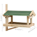 vidaXL tömör fa madáretető 35 x 29,5 x 21 cm