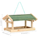 vidaXL tömör fa madáretető 35 x 29,5 x 21 cm