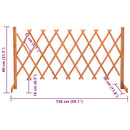vidaXL narancssárga tömör fenyőfa rácsos kerti kerítés 150 x 80 cm