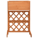 vidaXL narancssárga tömör fenyőfa rácsos kerti ültetőláda 45x30x74 cm