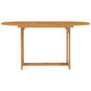 vidaXL tömör tíkfa kerti asztal 150 x 90 x 75 cm