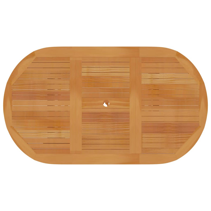 vidaXL tömör tíkfa kerti asztal 150 x 90 x 75 cm