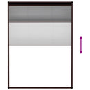 vidaXL barna alumínium pliszé ablakszúnyogháló 60 x 80 cm