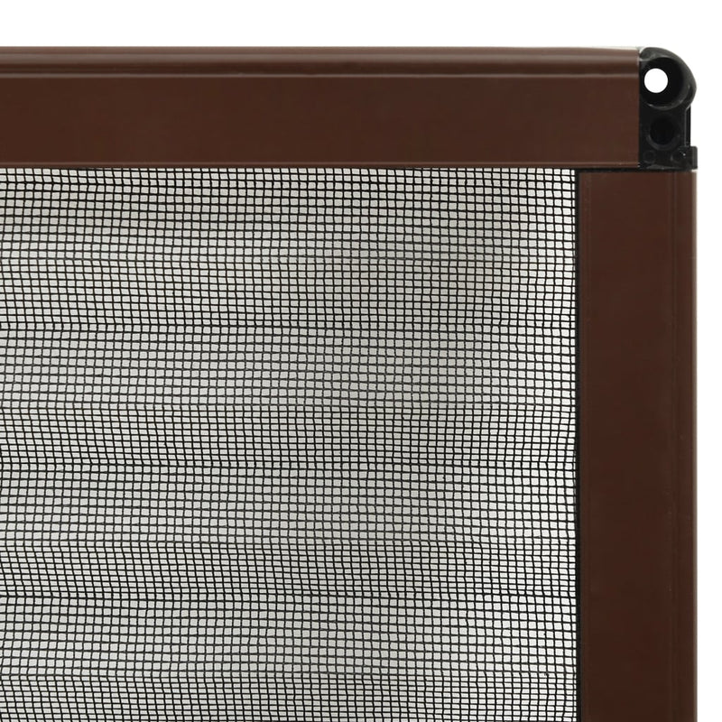 vidaXL barna alumínium pliszé ablakszúnyogháló 80 x 100 cm