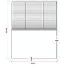 vidaXL barna alumínium pliszé ablakszúnyogháló 80 x 100 cm