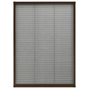 vidaXL barna alumínium pliszé ablakszúnyogháló 80 x 120 cm