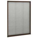 vidaXL barna alumínium pliszé ablakszúnyogháló 80 x 120 cm
