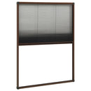 vidaXL barna alumínium pliszé ablakszúnyogháló 80 x 120 cm