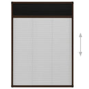 vidaXL barna alumínium pliszé ablakszúnyogháló 80 x 120 cm