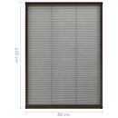 vidaXL barna alumínium pliszé ablakszúnyogháló 80 x 120 cm