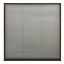 vidaXL barna alumínium pliszé ablakszúnyogháló 120 x 120 cm