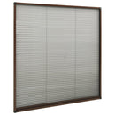 vidaXL barna alumínium pliszé ablakszúnyogháló 120 x 120 cm