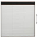 vidaXL barna alumínium pliszé ablakszúnyogháló 120 x 120 cm
