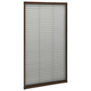 vidaXL barna alumínium pliszé ablakszúnyogháló 80 x 160 cm