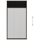 vidaXL barna alumínium pliszé ablakszúnyogháló 80 x 160 cm
