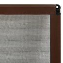 vidaXL barna alumínium pliszé ablakszúnyogháló 80 x 160 cm