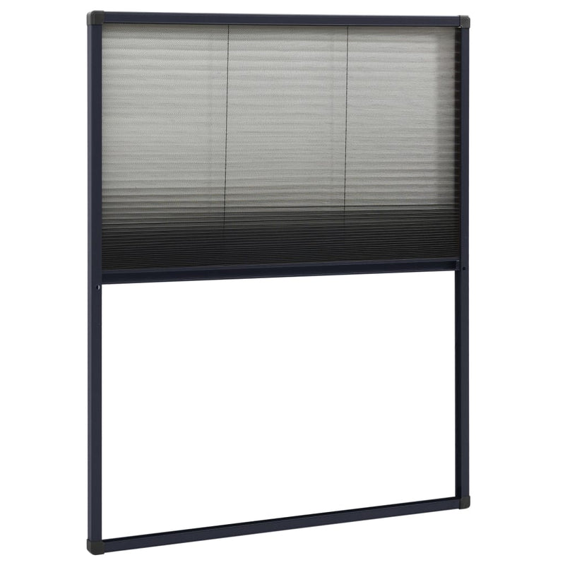 vidaXL antracitszürke alumínium pliszé ablakszúnyogháló 60 x 80 cm