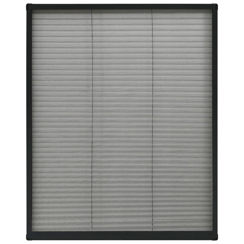 vidaXL antracitszürke alumínium pliszé ablakszúnyogháló 80 x 100 cm