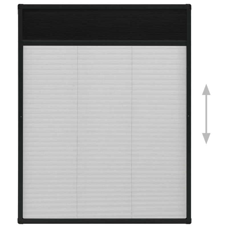 vidaXL antracitszürke alumínium pliszé ablakszúnyogháló 80 x 100 cm