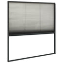 vidaXL antracitszürke alumínium pliszé ablakszúnyogháló 120 x 120 cm