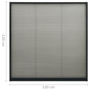 vidaXL antracitszürke alumínium pliszé ablakszúnyogháló 120 x 120 cm