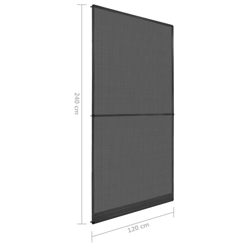 vidaXL antracitszürke zsanéros ajtó szúnyogháló 120 x 240 cm