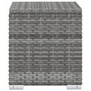 vidaXL 3 részes szürke polyrattan kerti napozóágy szett asztallal