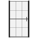 vidaXL fekete edzett üveg zuhanyajtó 100 x 178 cm